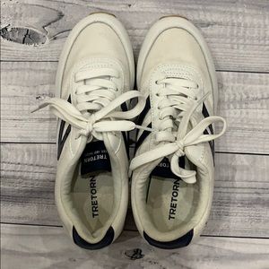 Tretorn White and Navy Sneakers